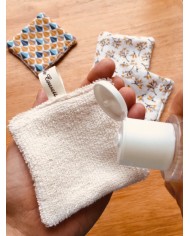 Lingettes lavables zéro déchets.