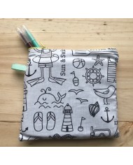 Pochette à colorier "mer" Pochette à colorier "mer"