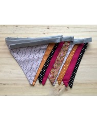 Guirlandes de fanions "Rose/Orange"