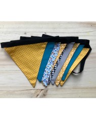 Guirlandes de fanions "Bleu et Jaune"