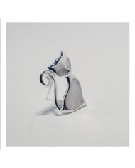 Broche argent femme - CHAT