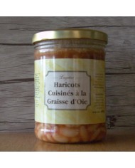 HARICOTS CUISINES A LA GRAISSE D'OIE - BOCAL DE 600 GRS
