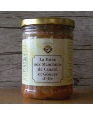 POTEE AUX MANCHONS DE CANARD ET GESIERS D'OIE - BOCAL DE 600 GRS