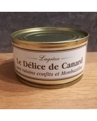 TERRINE DE CANARD AU RAISINS CONFITS ET AU MONBAZILLAC - 130 GRS