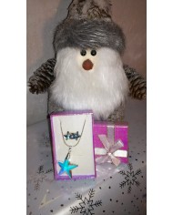 Parure "Etoiles" collier et boucles d'oreilles : couleur Cristal