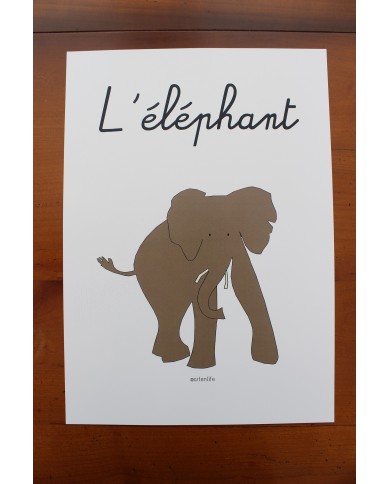 Affiche L'éléphant