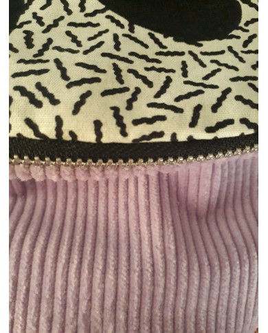 SAC BANANE BLACK & WHITE LILA