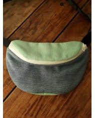 SAC BANANE JEAN VERT D'EAU