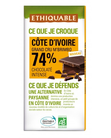 tablette chocolat 74% cacao