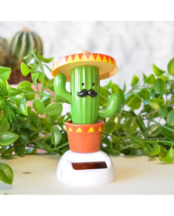 Cactus – figurine de tournesol solaire à balançoire automatique, ornement  d'intérieur de voiture, figurine Miniature de poupée dansante, décoration  de maison - AliExpress