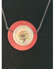 collier monobouton nacre