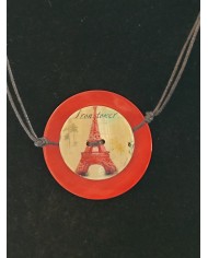 collier monobouton nacre