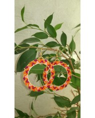 Boucles d'Oreilles "Soleil" - Perles Délicas & Rocailles