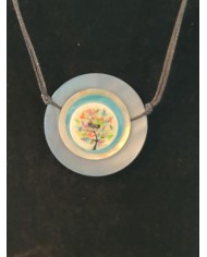 collier monobouton nacre