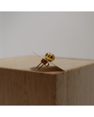 Boucles d'oreilles puces dorée - BOULE