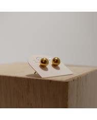 Boucles d'oreilles puces dorée - BOULE