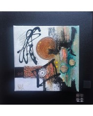 Tableau "JEUX DE MATIÈRES ET DE DENTELLES" (format 30x30)