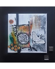 Tableau "JEUX DE MATIÈRES ET DE DENTELLES" (format 30x30)