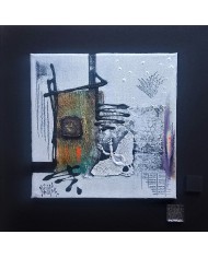 Tableau "JEUX DE MATIÈRES ET DE DENTELLES" (format 30x30)