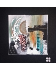 Tableau "JEUX DE MATIÈRES ET DE DENTELLES" (format 30x30)