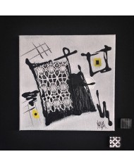 Tableau "JEUX DE MATIÈRES ET DE DENTELLES" (format 30x30)