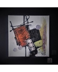 Tableau "Jeux de matières et de dentelles" (format 30x30)