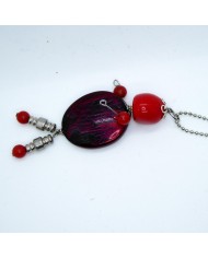 Sautoir poupée perle rouge