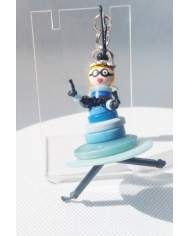 Porte Clés / Bijou de sac Poupée Boutons bleu ciel