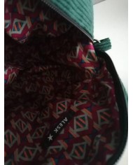 Sac rond avec chaînette en velours côtelé vert sapin Sac rond avec chaînette en velours côtelé vert sapin