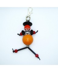 Porte Clés / Bijou de sac Perle orange