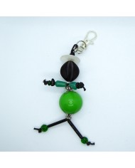 Porte Clés / Bijou de sac Perle vert