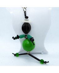 Porte Clés / Bijou de sac Perle vert