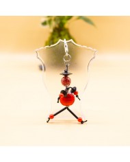 Porte Clés / Bijou de sac rouge