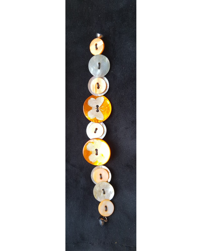Collier Pendentif Boutons De Nacre - Effet Nacré Irisé - Sans Marque - Neuf Avec étiquettes