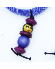  lot 2 barrettes et 1 chouchou poupee violet et bleu