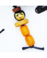 lot 2 barrettes et 1 chouchou poupee orange