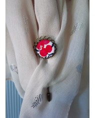 Broche Wiltshire rouge