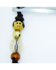 lot 1 barrette et 1 chouchou poupee marron transparente