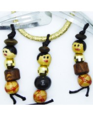 lot 2 barrettes et 1 chouchou poupee marron doré