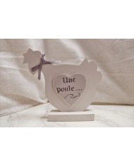 Décoration cocotte en bois