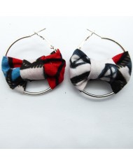 Boucle d'oreilles noeud rouge 4