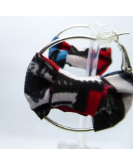 Boucle d'oreilles noeud rouge 4