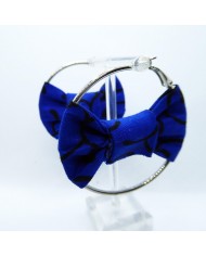 Boucle d'oreilles noeud bleu 5