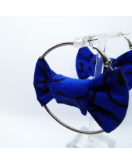 Boucle d'oreilles noeud bleu 5