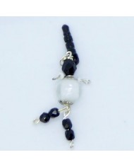 Bijou de portable poupee blanc et noir