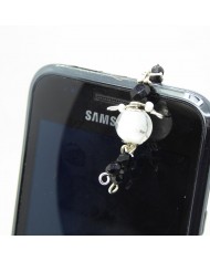 Bijou de portable poupee blanc et noir