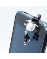 Bijou de portable poupee blanc et noir