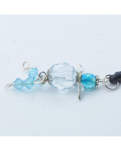 Bijou de portable poupee bleu transparent Bijou de portable poupee bleu transparent