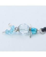 Bijou de portable poupee bleu transparent