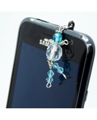 Bijou de portable poupee bleu transparent